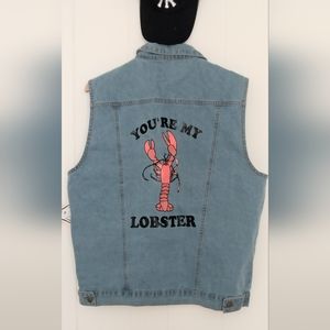 Denim Vest Friends You're My Lobster